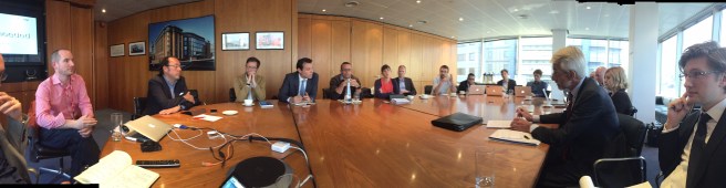 Ben Shaw snapped a few pictures. High-level meeting of publishers in the board room of The Financial Times publishers organised by PageFair.