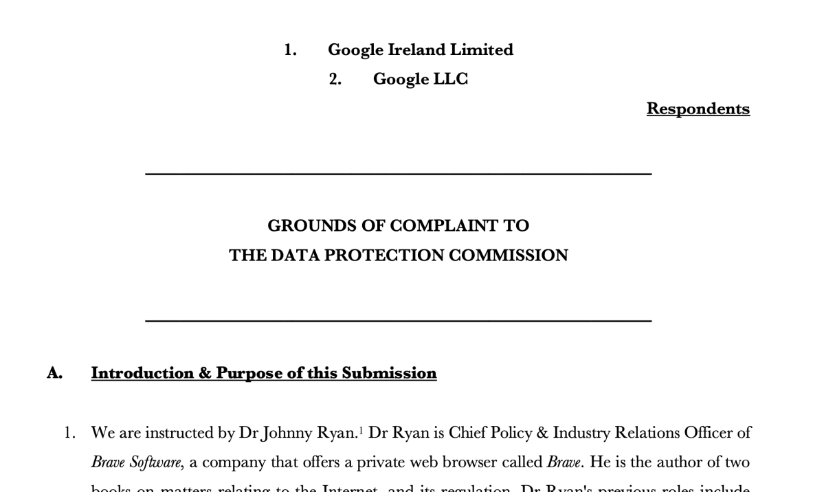 Formal GDPR complaint against Google’s internal data&nbsp;free-for-all